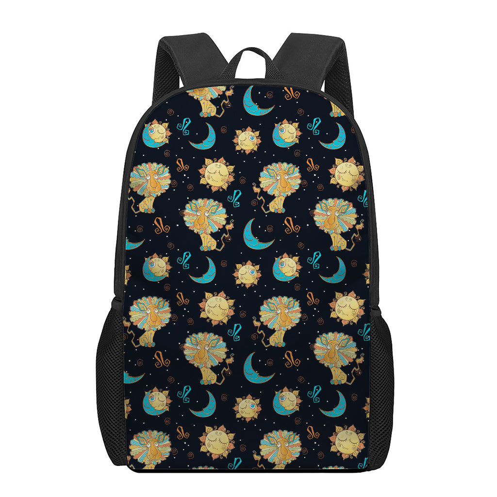 Cute Cartoon Leo Pattern Print 17 Inch Backpack