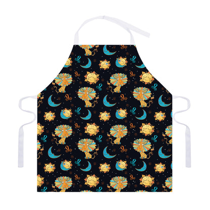 Cute Cartoon Leo Pattern Print Adjustable Apron