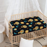 Cute Cartoon Leo Pattern Print Baby Crib Sheet