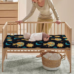 Cute Cartoon Leo Pattern Print Baby Crib Sheet