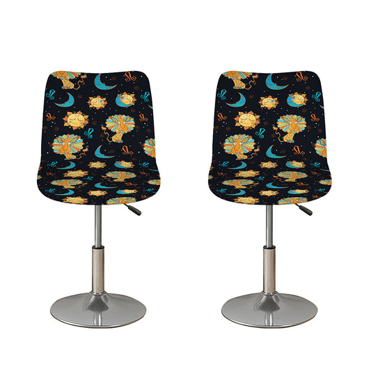 Cute Cartoon Leo Pattern Print Bar Stool Covers