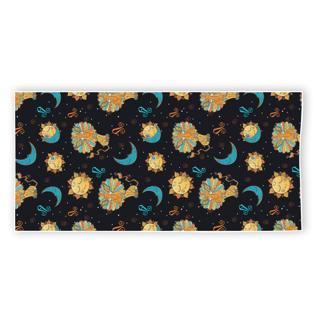 Cute Cartoon Leo Pattern Print Beach Towel