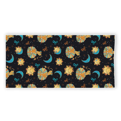 Cute Cartoon Leo Pattern Print Beach Towel