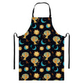 Cute Cartoon Leo Pattern Print Bib Apron With Pocket