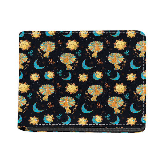 Cute Cartoon Leo Pattern Print Bifold Wallet
