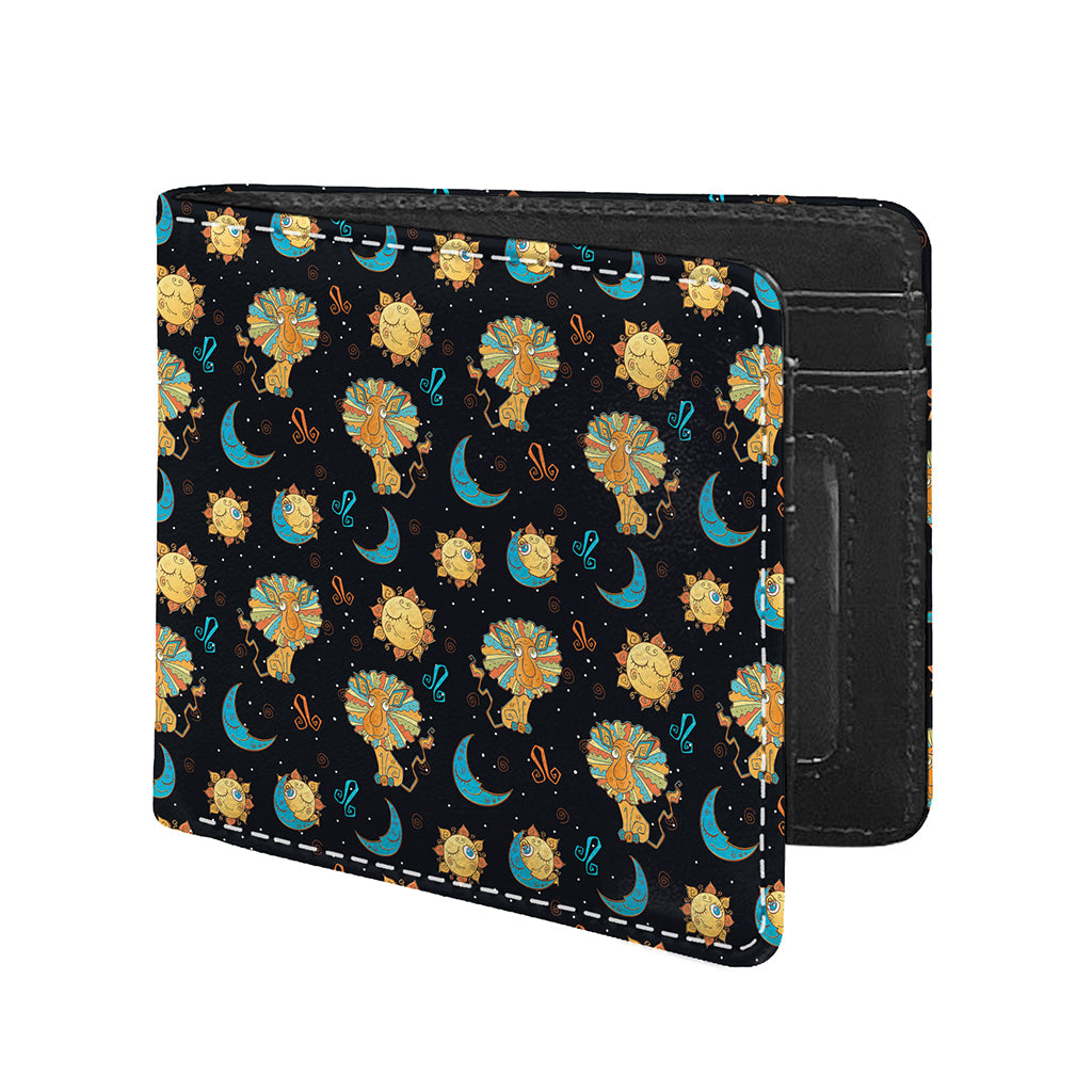 Cute Cartoon Leo Pattern Print Bifold Wallet