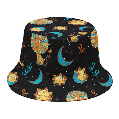 Cute Cartoon Leo Pattern Print Bucket Hat