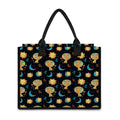 Cute Cartoon Leo Pattern Print Canvas Tote Bag