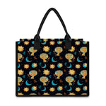 Cute Cartoon Leo Pattern Print Canvas Tote Bag