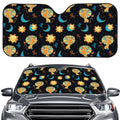 Cute Cartoon Leo Pattern Print Car Windshield Sun Shade