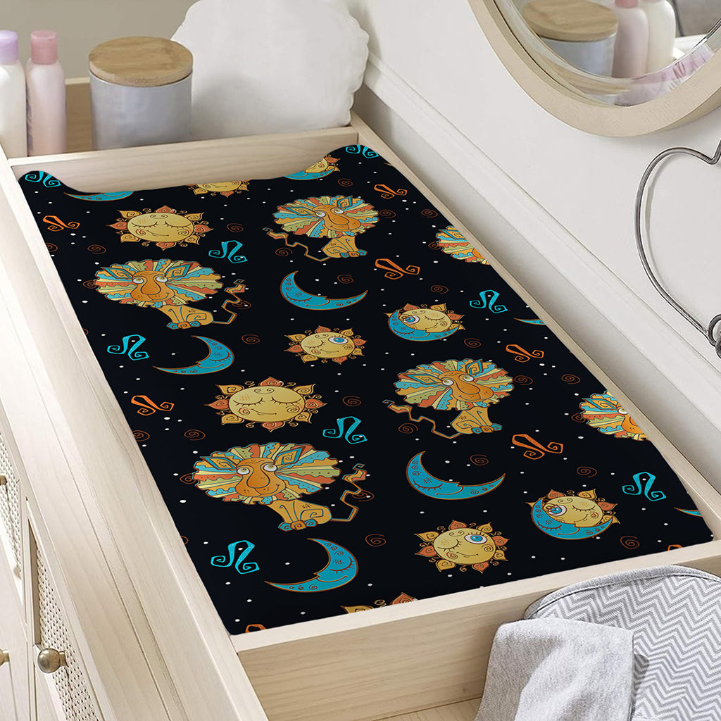 Cute Cartoon Leo Pattern Print Changing Pad Cover
