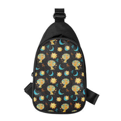 Cute Cartoon Leo Pattern Print Chest Bag