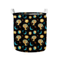Cute Cartoon Leo Pattern Print Collapsible Laundry Basket