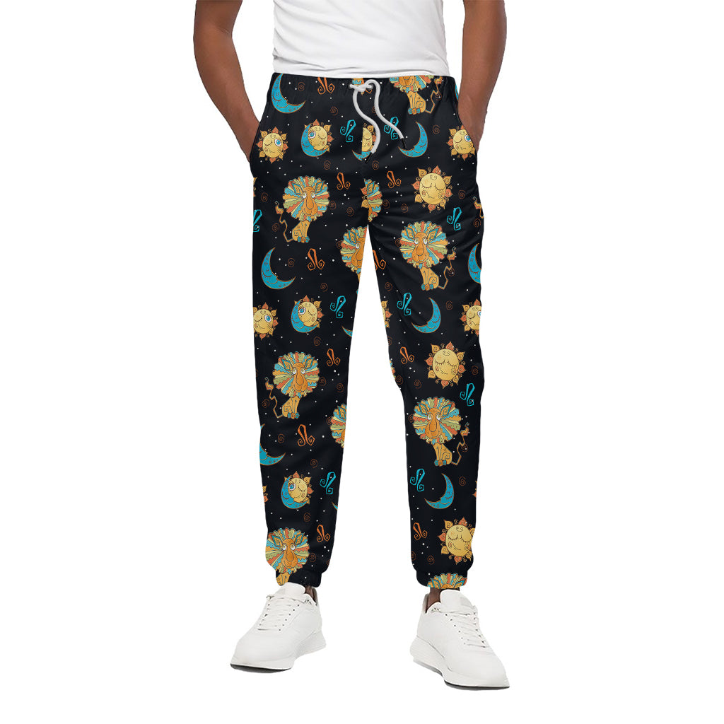 Cute Cartoon Leo Pattern Print Cotton Pants