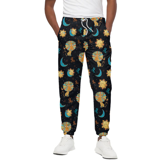 Cute Cartoon Leo Pattern Print Cotton Pants