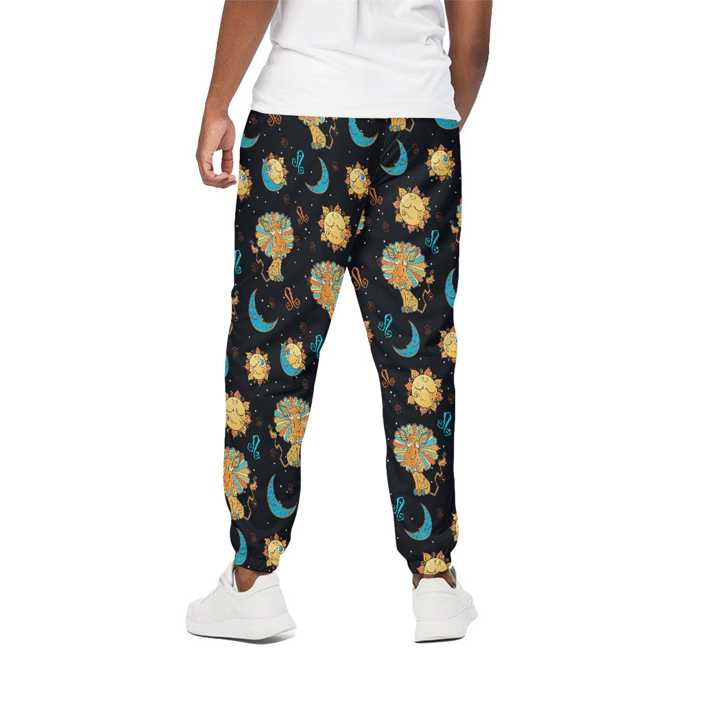 Cute Cartoon Leo Pattern Print Cotton Pants