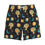 Cute Cartoon Leo Pattern Print Cotton Shorts
