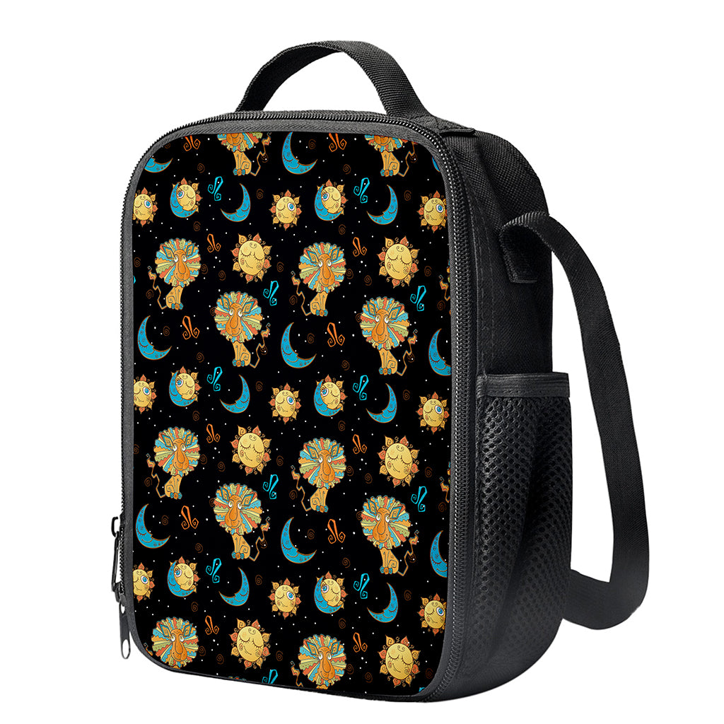 Cute Cartoon Leo Pattern Print Crossbody Lunch Bag