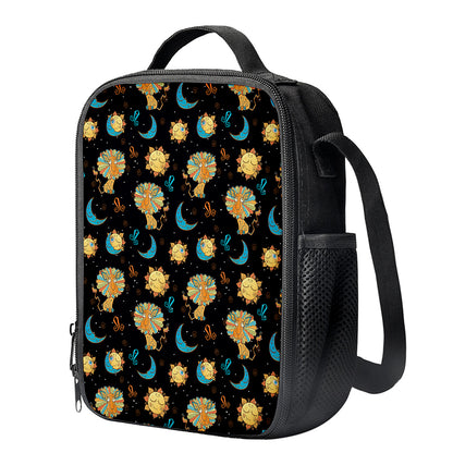 Cute Cartoon Leo Pattern Print Crossbody Lunch Bag
