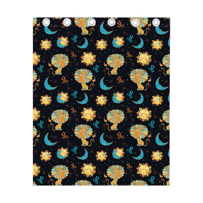 Cute Cartoon Leo Pattern Print Curtain