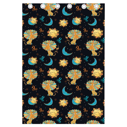 Cute Cartoon Leo Pattern Print Curtain