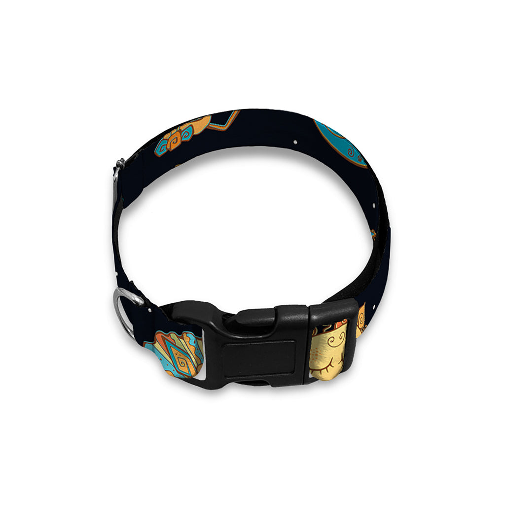 Cute Cartoon Leo Pattern Print Dog Collar