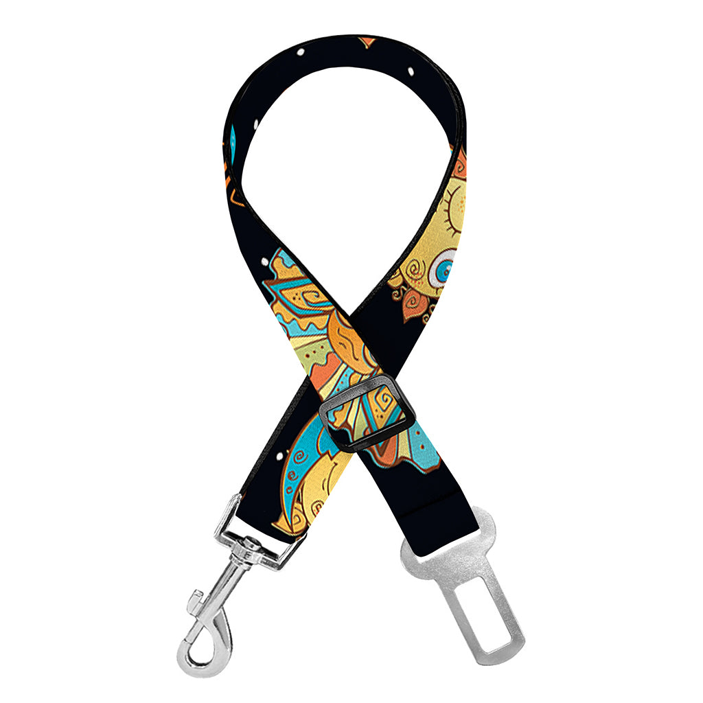 Cute Cartoon Leo Pattern Print Dog Seat Belt