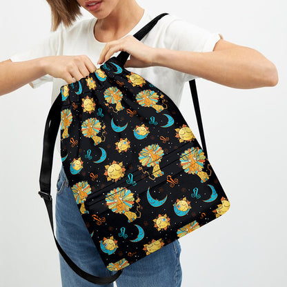 Cute Cartoon Leo Pattern Print Drawstring Backpack