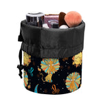 Cute Cartoon Leo Pattern Print Drawstring Makeup Bag