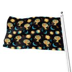 Cute Cartoon Leo Pattern Print Flag
