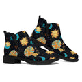 Cute Cartoon Leo Pattern Print Flat Ankle Boots