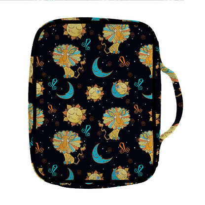 Cute Cartoon Leo Pattern Print Front Pocket Bible Bag