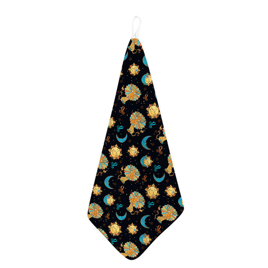 Cute Cartoon Leo Pattern Print Hand Towel