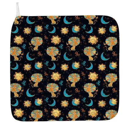Cute Cartoon Leo Pattern Print Hand Towel