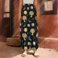 Cute Cartoon Leo Pattern Print Harem Pants