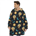 Cute Cartoon Leo Pattern Print Hoodie Blanket