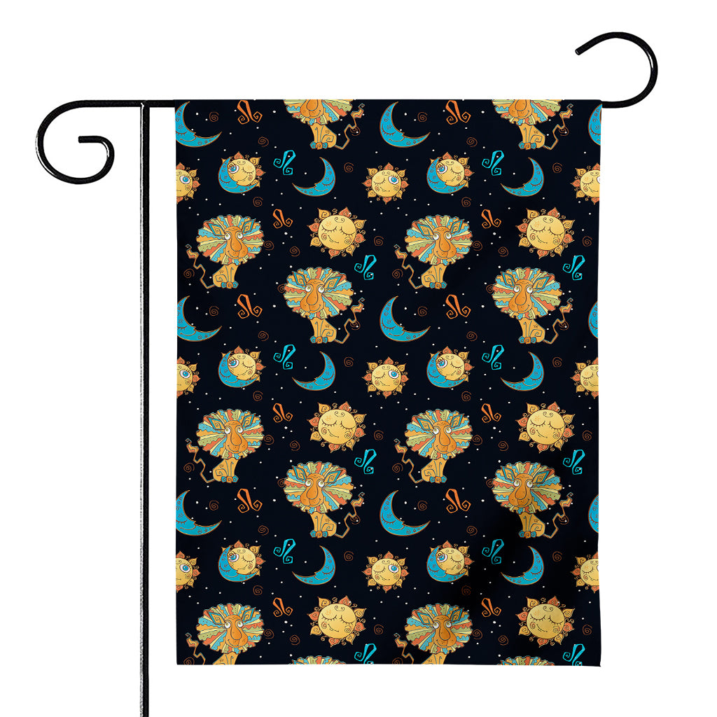 Cute Cartoon Leo Pattern Print House Flag