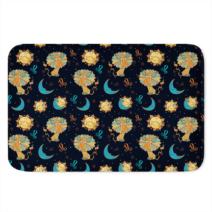 Cute Cartoon Leo Pattern Print Indoor Door Mat