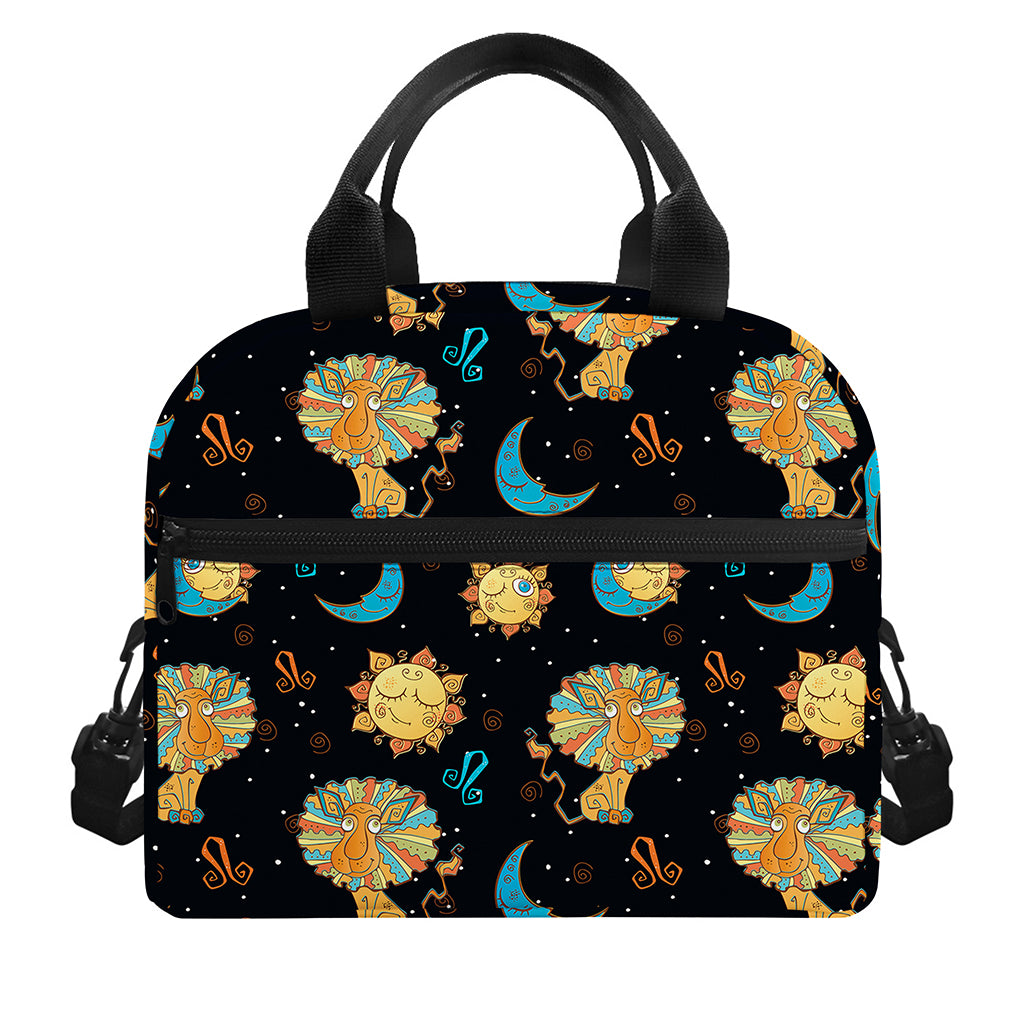 Cute Cartoon Leo Pattern Print Insulated Lunch Bag