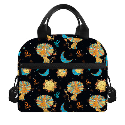 Cute Cartoon Leo Pattern Print Insulated Lunch Bag
