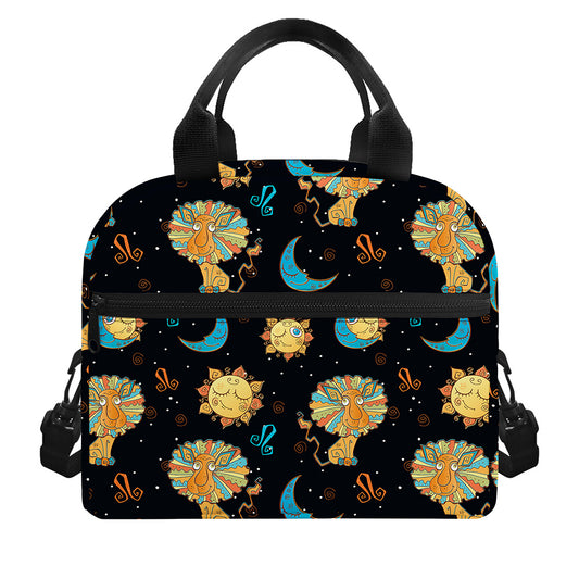 Cute Cartoon Leo Pattern Print Insulated Lunch Bag