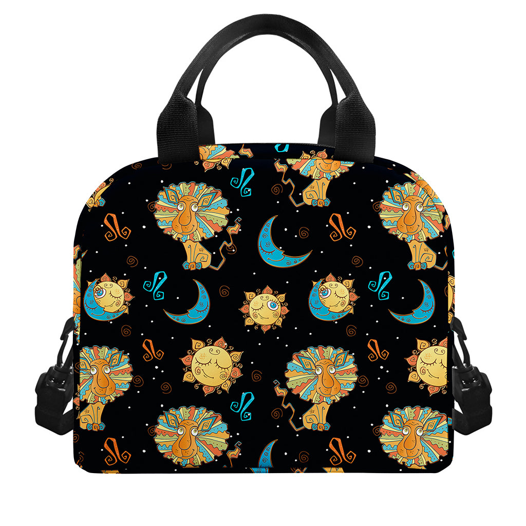 Cute Cartoon Leo Pattern Print Insulated Lunch Bag