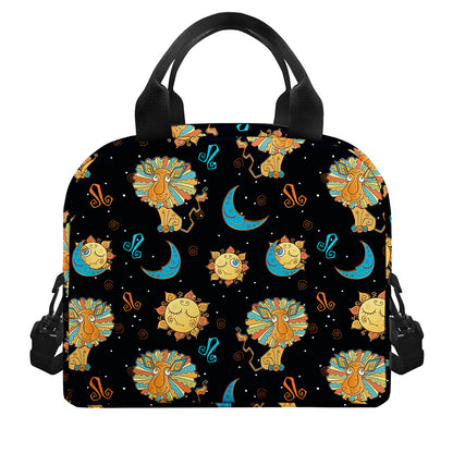 Cute Cartoon Leo Pattern Print Insulated Lunch Bag