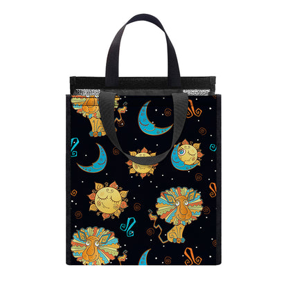 Cute Cartoon Leo Pattern Print Insulated Lunch Tote