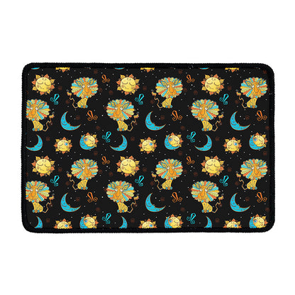 Cute Cartoon Leo Pattern Print Kitchen Mat
