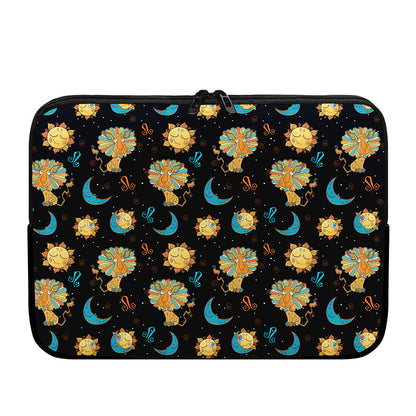 Cute Cartoon Leo Pattern Print Laptop Sleeve