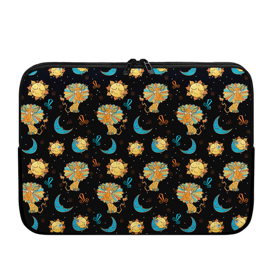 Cute Cartoon Leo Pattern Print Laptop Sleeve