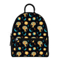 Cute Cartoon Leo Pattern Print Leather Backpack