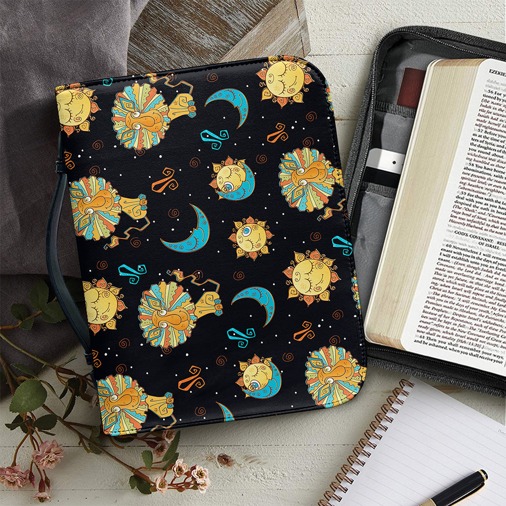 Cute Cartoon Leo Pattern Print Leather Bible Cover