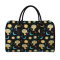Cute Cartoon Leo Pattern Print Leather Duffel Bag